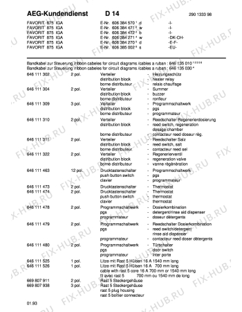 Взрыв-схема посудомоечной машины Aeg FAV875I-D  EF - Схема узла Diverse